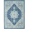 Nourison Home Tranquil TRA06 Ivory/Navy 5 ft. 3 in. X 7 ft. 3 in. Area Rug