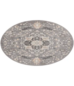 Nourison Home Elation ETN09 Grey 5 ft. 3 in. Round Area Rug