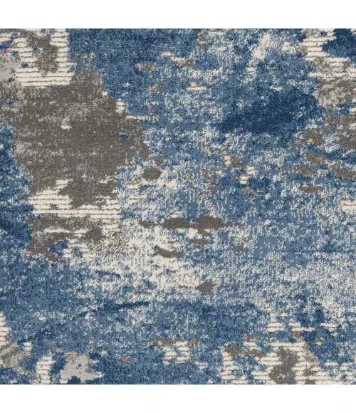 Nourison Rustic Textures Area Rug RUS08-Grey/Blue