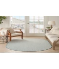 Nourison Courtyard Ivory Aqua COU01 5 ft. X 8 ft. Oval Rug