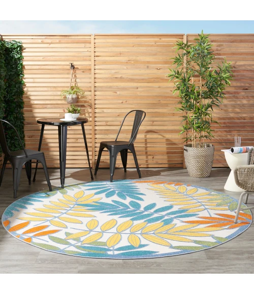 Nourison Aloha Area Rug ALH18 Ivory/Multi