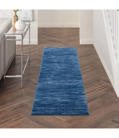 Nourison Essentials Navy Blue Area Rug NRE01-Navy Blue