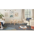 Nourison Astra Machine Washable Sky Blue ASW06 7 ft. 10 in. X 10 ft. Rectangle Rug