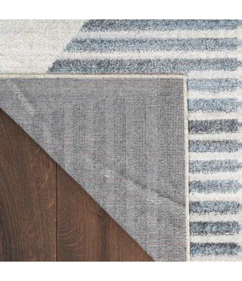 Nourison Astra Machine Washable Area Rug ASW03 Ivory Blue