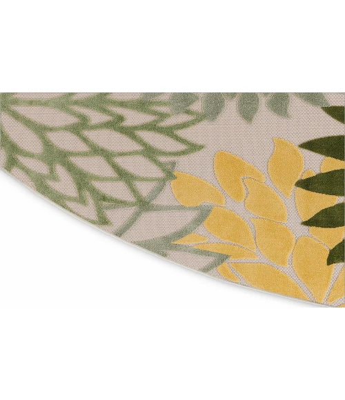 Nourison Aloha Green Multicolor ALH05 7 ft. 10 in. Round Rug