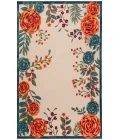 Nourison Aloha Ivory Multicolor ALH32 10 ft. X 14 ft. Rectangle Rug