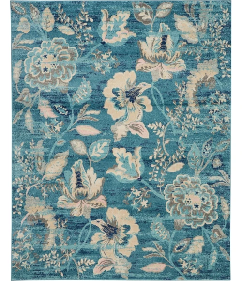 Nourison Tranquil Area Rug TRA02-Turquoise
