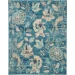Nourison Home Tranquil TRA02 Turquoise 8 ft. 10 in. X 11 ft. 10 in. Area Rug
