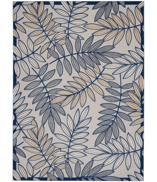 Nourison Aloha Area Rug ALH18 Ivory/Navy 12' x 15'