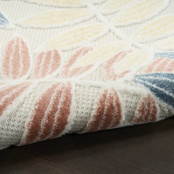 Nourison Aloha Ivory Blue ALH18 9 ft. X 12 ft. Rect. Rug