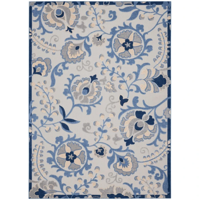 Nourison Aloha Area Rug ALH17 Blue/Grey 12' x 15'
