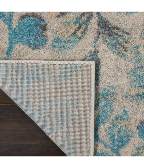 Nourison Tranquil Area Rug TRA03-Ivory/Turquoise