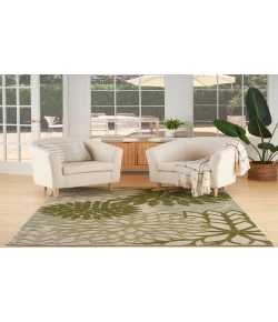 Nourison Home Aloha ALH05 Ivory Green 3 ft. 6 in. X 5 ft. 6 in. Area Rug