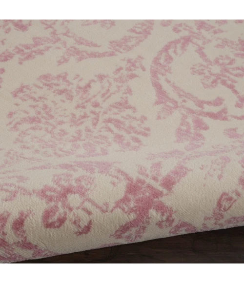 Nourison Jubilant Round Area Rug JUB09-Ivory/Pink