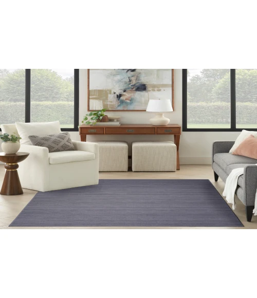 Nourison Washable Essentials Navy WAE01 5 ft. 3 in. X 7 ft. 3 in. Rectangle Rug