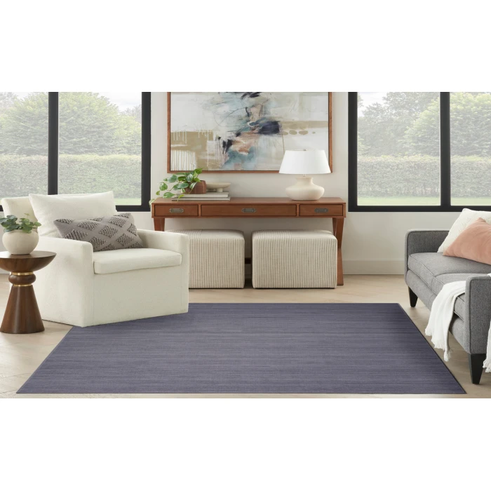 Nourison Washable Essentials Navy WAE01 5 ft. 3 in. X 7 ft. 3 in. Rectangle Rug