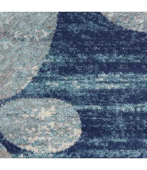 Nourison Tranquil Area Rug TRA01-Navy/Light Blue