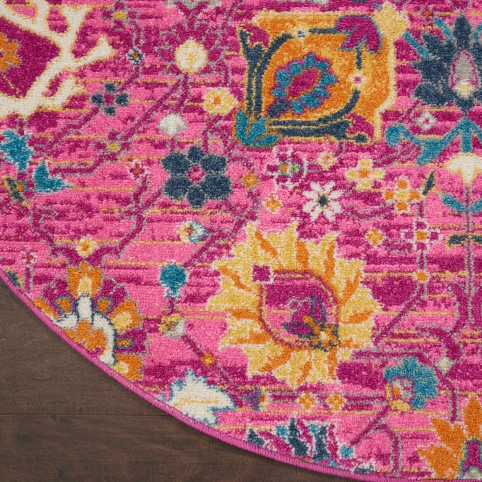 Nourison Passion Area Rug PSN01 Fuchsia 4' Round