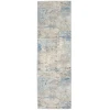 Nourison Home Solace SLA01 Ivory/Grey/Blue 2 ft. 3 in. X 7 ft. 3 in. Area Rug