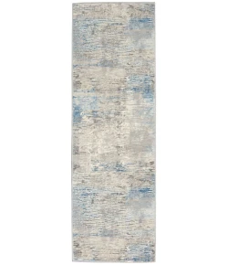 Nourison Home Solace SLA01 Ivory/Grey/Blue 2 ft. 3 in. X 7 ft. 3 in. Area Rug