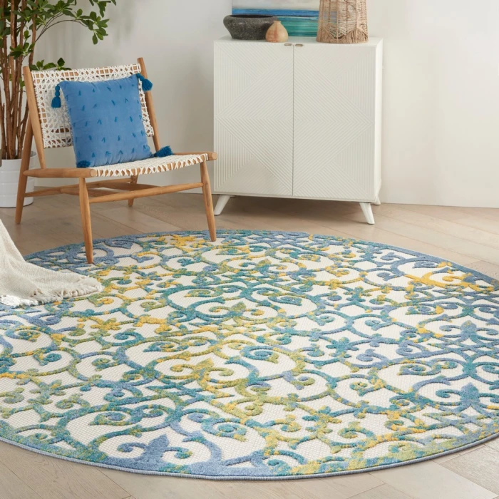 Nourison Aloha Area Rug ALH21-Ivory Blue