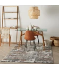 Nourison Tangra Grey/Multi TNR02 5 ft. X 7 ft. Rect. Rug