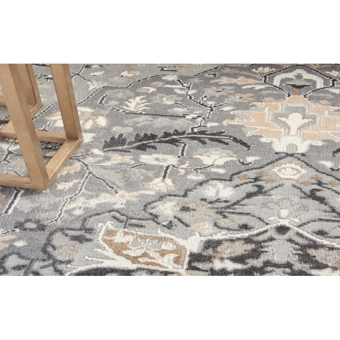 Nourison Elation Grey ETN09 6 ft. X 9 ft. Rectangle Rug