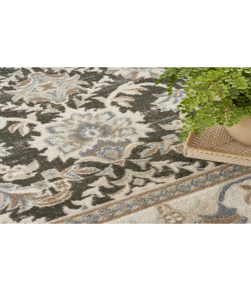 Nourison Serenity Home Ivory Grey Blue SRH02 5 ft. 3 in. X 7 ft. 3 in. Rectangle Rug