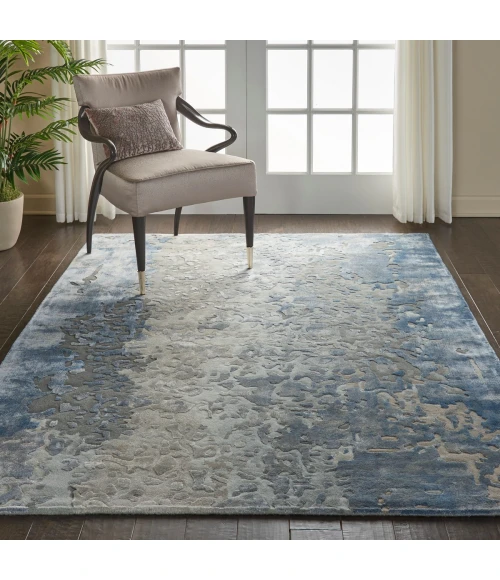 Nourison Prismatic Area Rug PRS17 Denim 5'6" x 7'5"