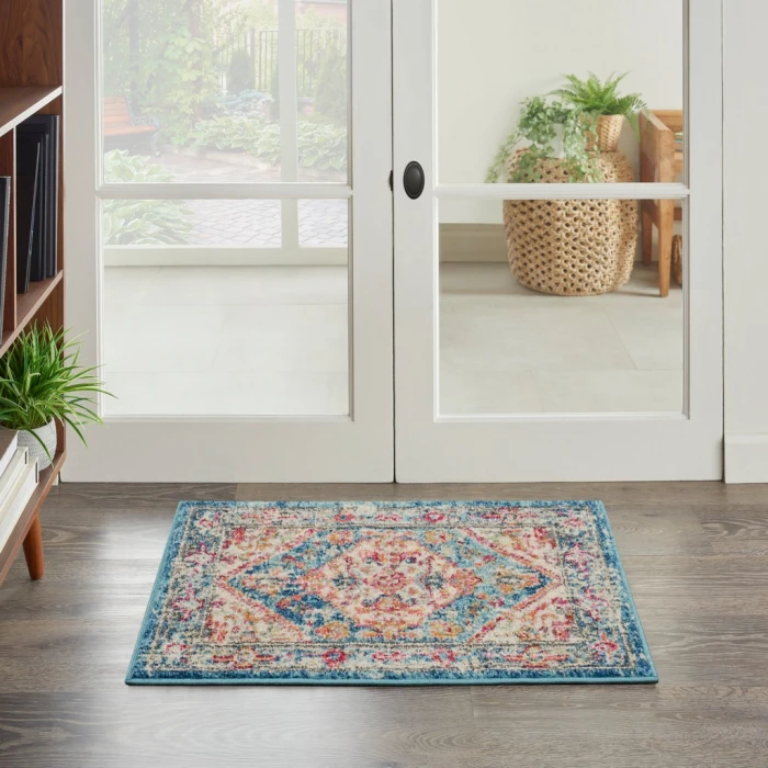 Nourison Passion Area Rug PSN23-Ivory/Light Blue