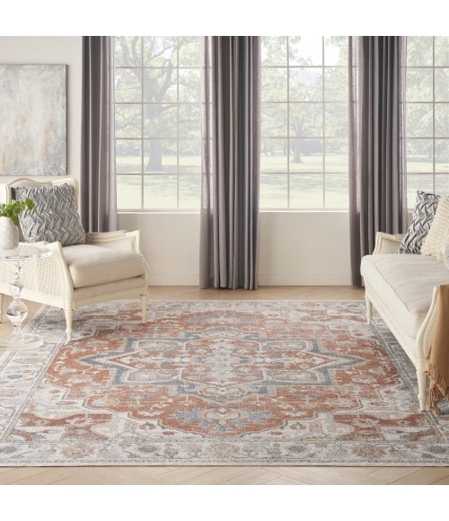 Nourison Astra Machine Washable Area Rug ASW12 Gold/Multicolor