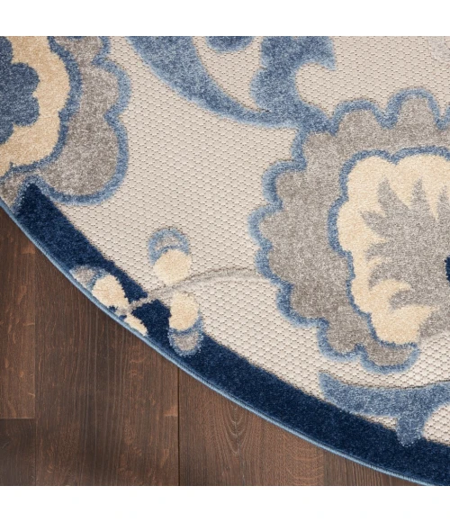 Nourison Aloha Area Rug ALH17-Blue/Grey