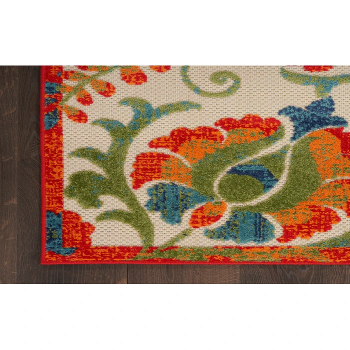 Nourison Aloha Red Multicolor ALH17 10 ft. X 14 ft. Rectangle Rug