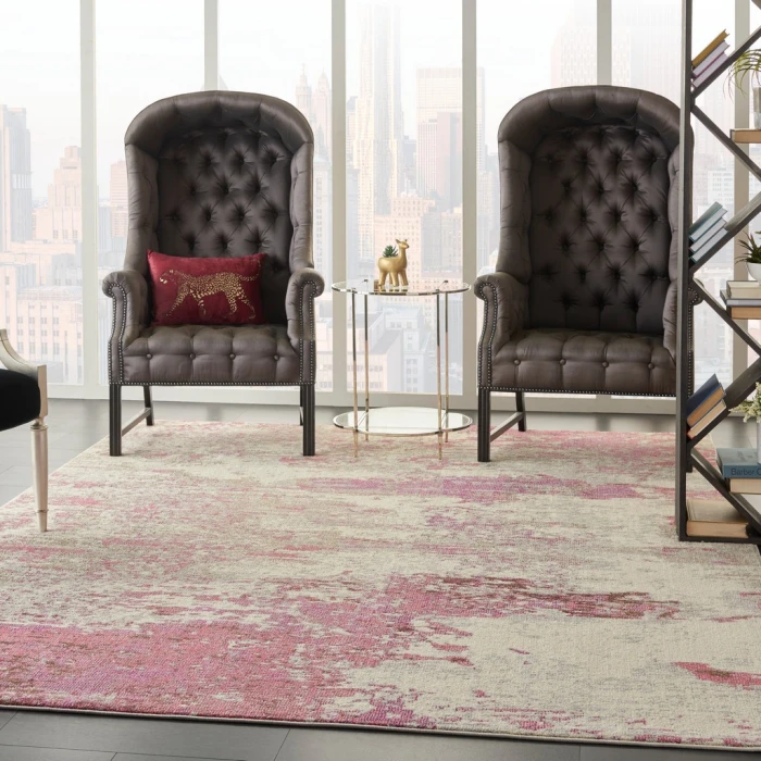 Nourison Celestial Area Rug CES02-Ivory/Pink