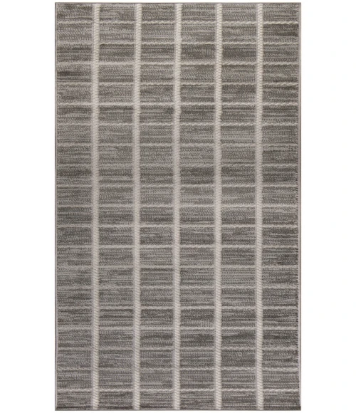 Nourison Serenity Home Grey Ivory SRH05 2 ft. 2 in. X 7 ft. 6 in. Rectangle Rug