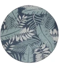 Nourison Home Garden Oasis Navy GOA02 8 ft. Round Rug