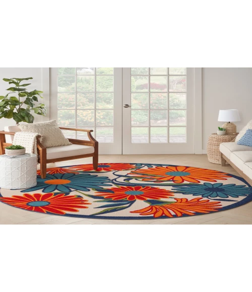 Nourison Aloha Multicolor ALH33 10 ft. Round Rug