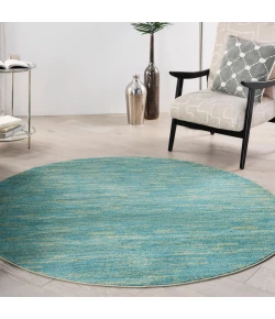 Nourison Home Nourison Essentials NRE01 Blue Green 6 ft. Round Area Rug