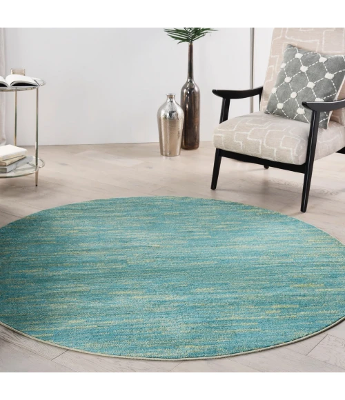 Nourison Essentials Blue Green Area Rug NRE01-Blue Green