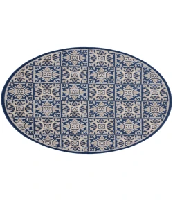 Nourison Home Aloha ALH34 Blue 7 ft. 10 in. Round Area Rug