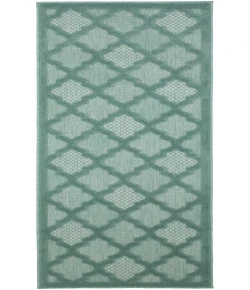 Nourison Home Easy Care NES01 Aqua Teal 2 ft. X 6 ft. Area Rug