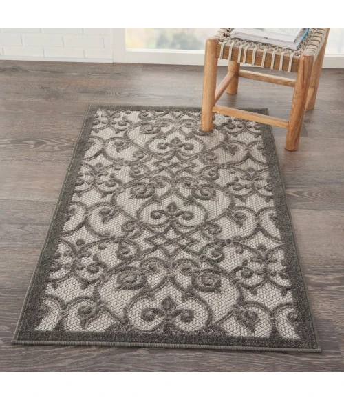 Nourison Aloha Area Rug ALH21-Grey/Charcoal