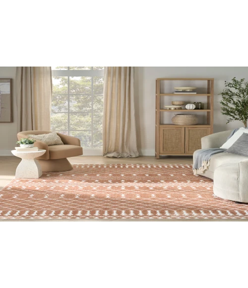 Nourison Astra Machine Washable Copper ASW10 6 ft. 7 in. X 9 ft. Rectangle Rug