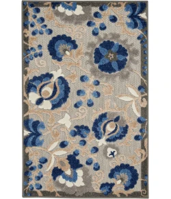 Nourison Home Aloha ALH17 Natural Blue 2 ft. 8 in. X 4 ft. Area Rug