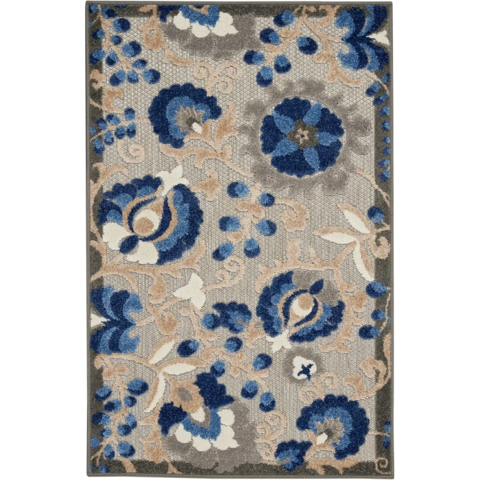 Nourison Aloha Area Rug ALH17-Natural/Blue