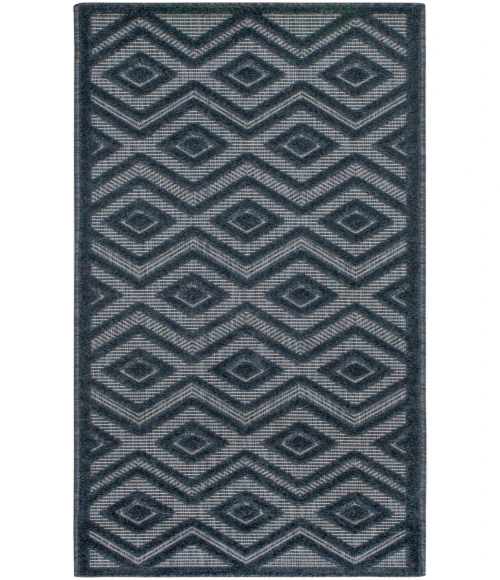 Nourison Versatile Navy Blue NRV01 2 ft. X 6 ft. Rectangle Rug