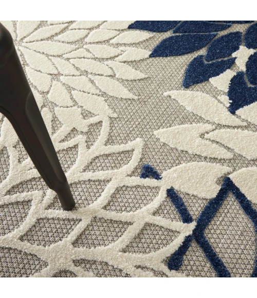 Nourison Aloha Area Rug ALH05-Ivory/Navy