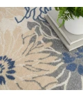 Nourison Passion Area Rug PSN17 Ivory Grey Blue 5'3" x 7'3"