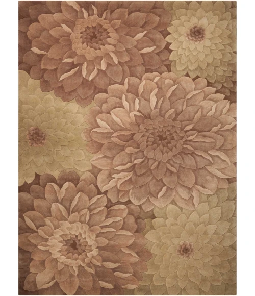Nourison Tropics Area Rug TS11-Taupe/Green