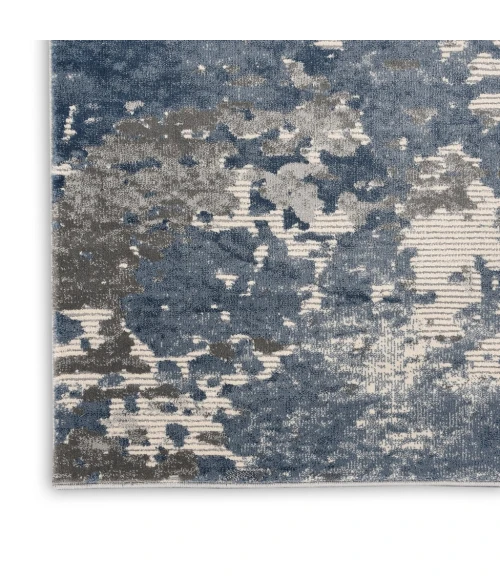 Nourison Rustic Textures Area Rug RUS08-Grey/Blue